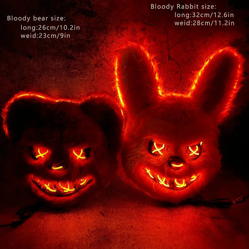 rabbit mask 🐰 and bear mask 🧸