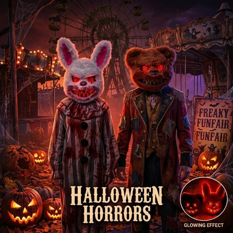 rabbit mask 🐰 and bear mask 🧸